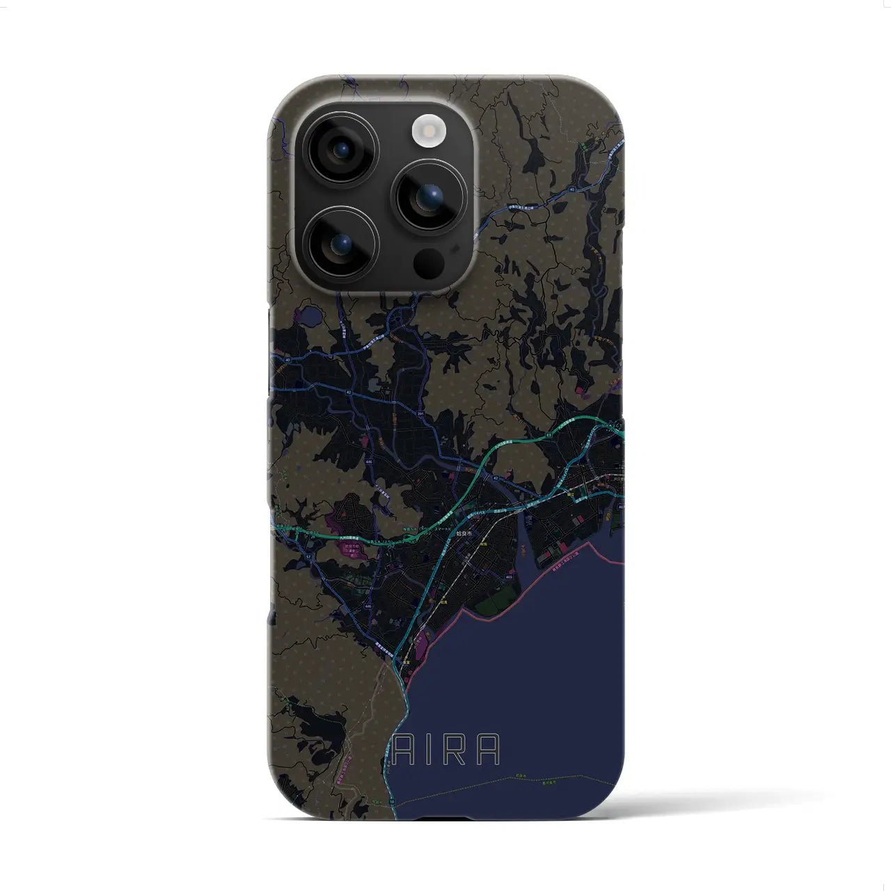 【姶良（鹿児島県）】地図柄iPhoneケース（バックカバータイプ）