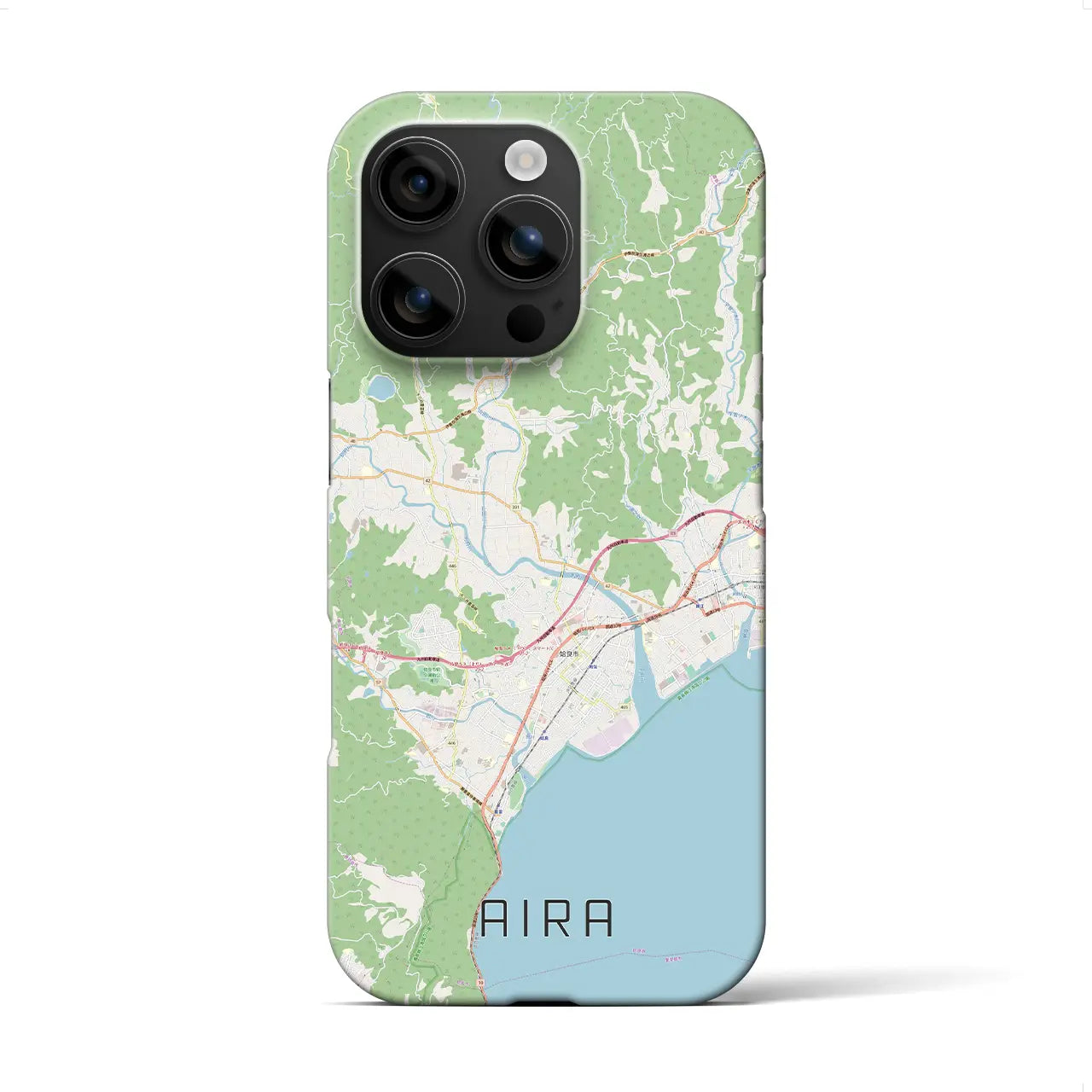 【姶良（鹿児島県）】地図柄iPhoneケース（バックカバータイプ）