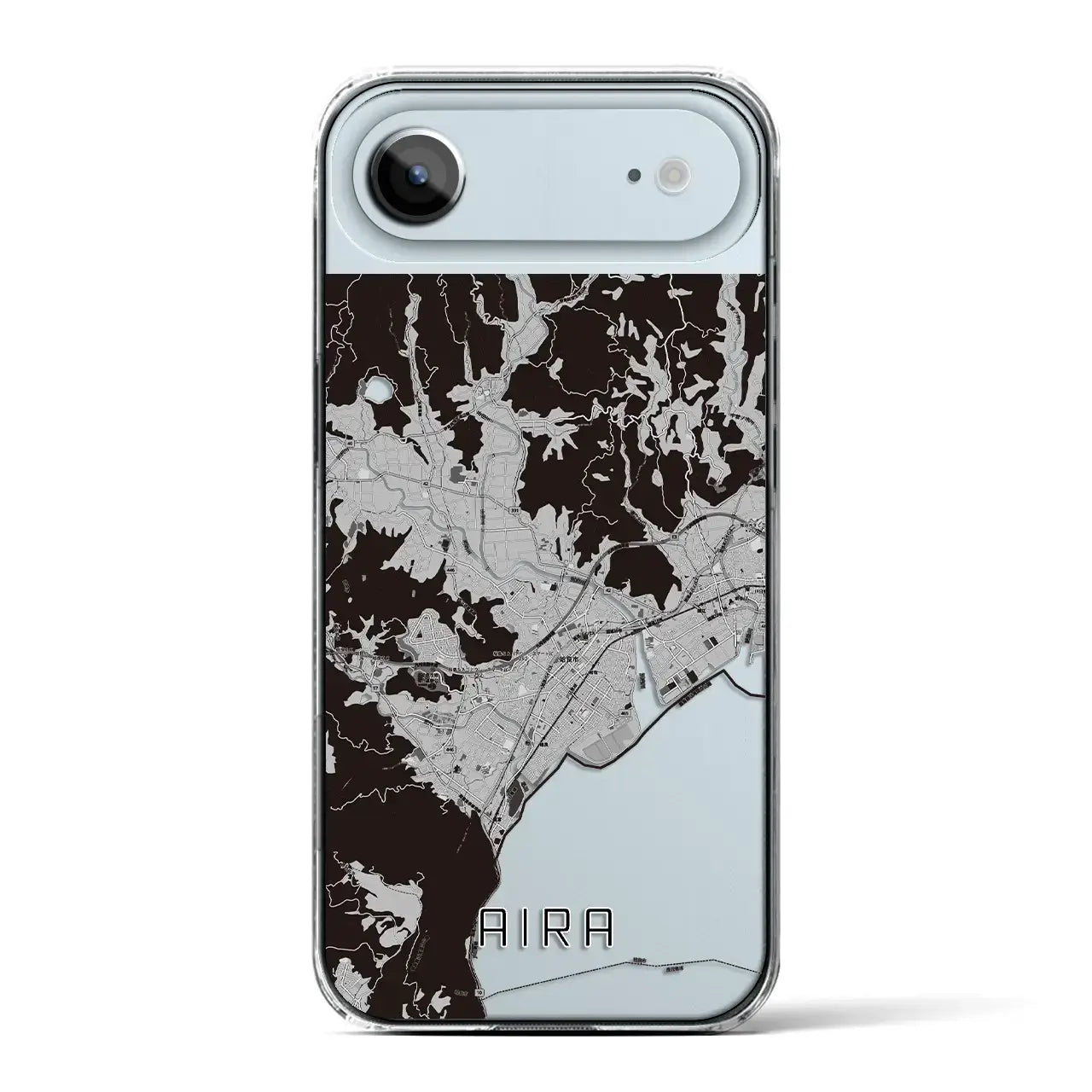 【姶良（鹿児島県）】地図柄iPhoneケース（クリアタイプ）