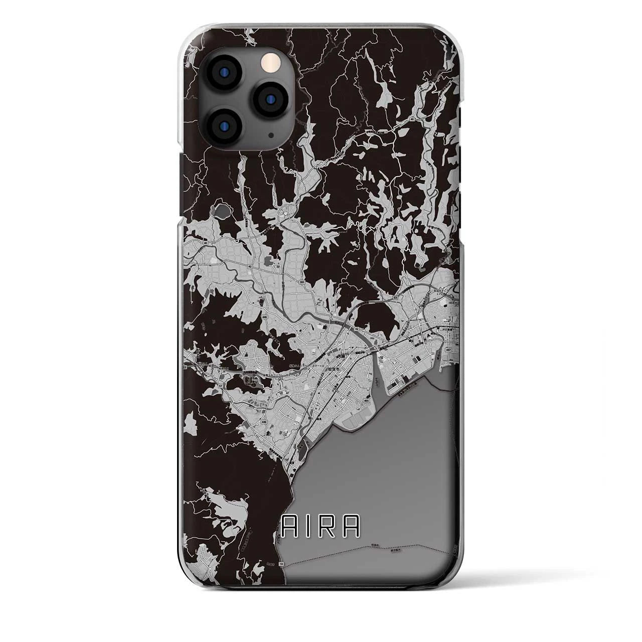 【姶良（鹿児島県）】地図柄iPhoneケース（クリアタイプ）