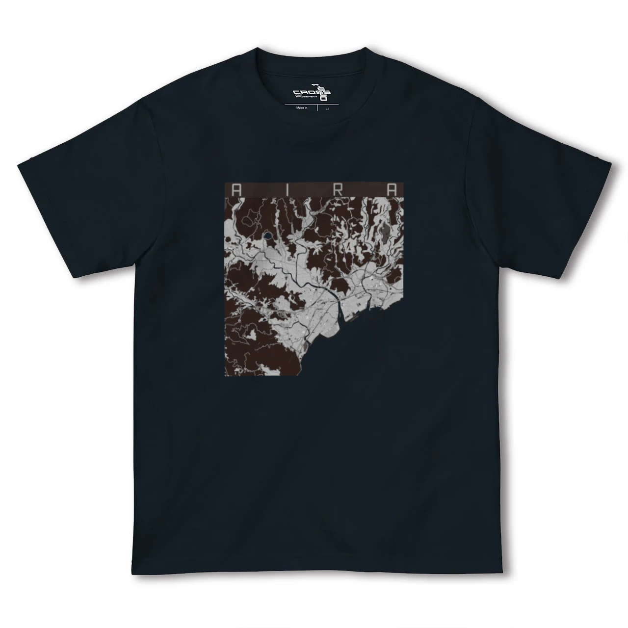 【姶良（鹿児島県）】地図柄ヘビーウェイトTシャツ