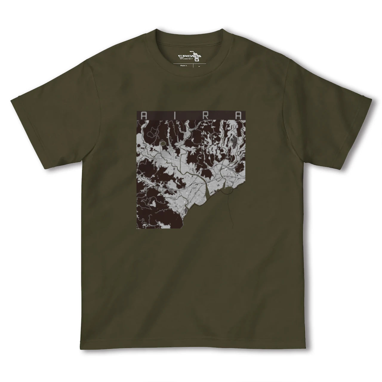 【姶良（鹿児島県）】地図柄ヘビーウェイトTシャツ