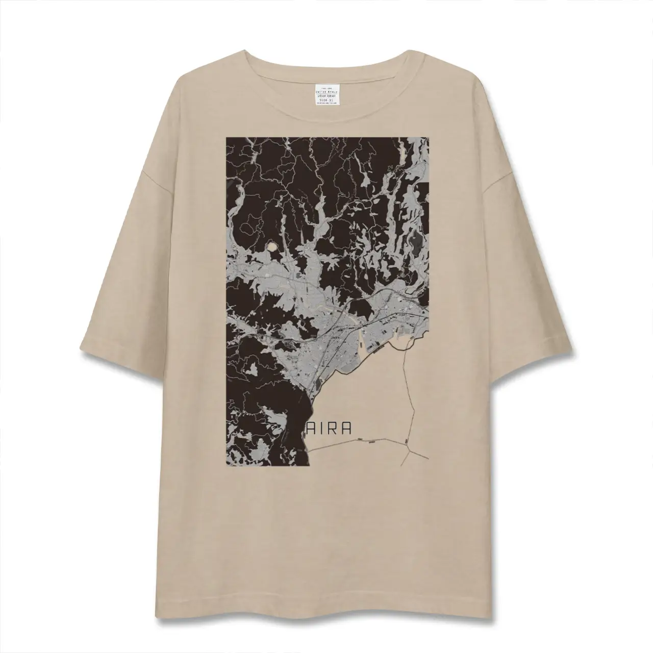 【姶良（鹿児島県）】地図柄ビッグシルエットTシャツ