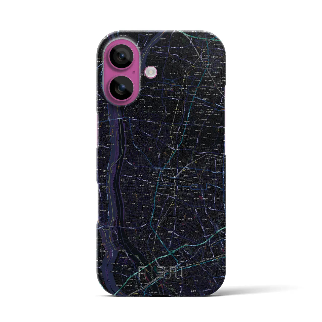 【愛西（愛知県）】地図柄iPhoneケース（バックカバータイプ）