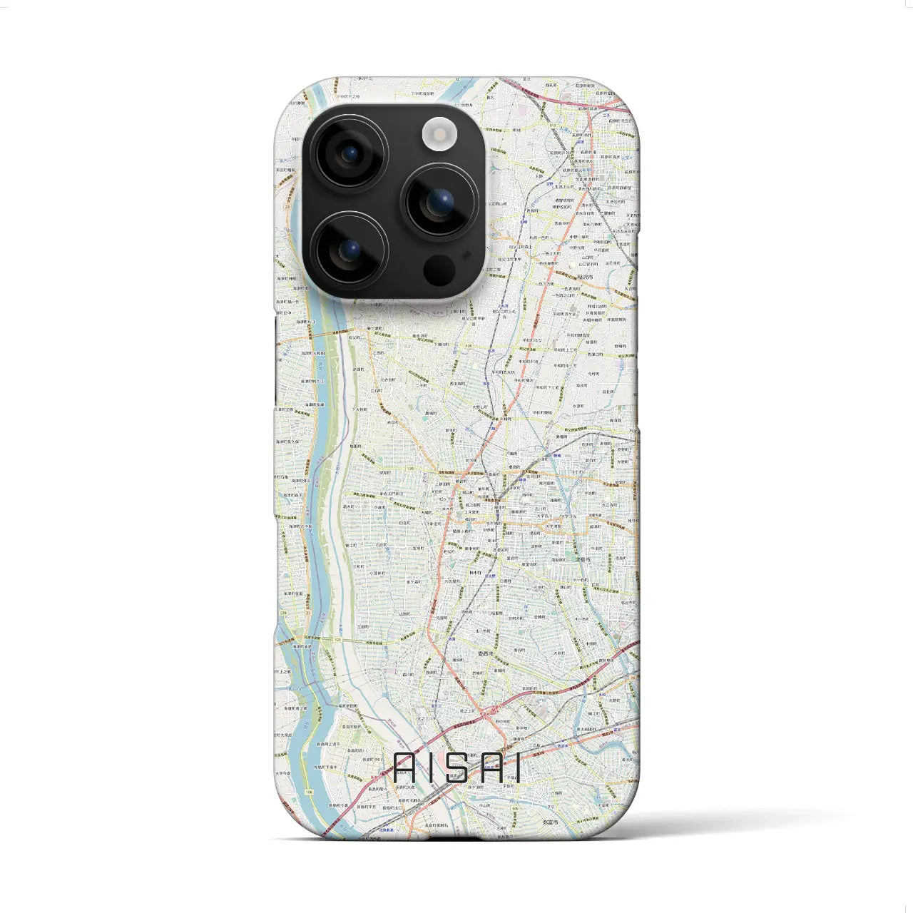 【愛西（愛知県）】地図柄iPhoneケース（バックカバータイプ）