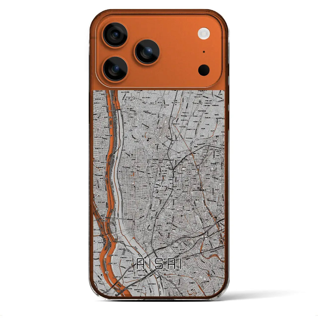 【愛西（愛知県）】地図柄iPhoneケース（クリアタイプ）