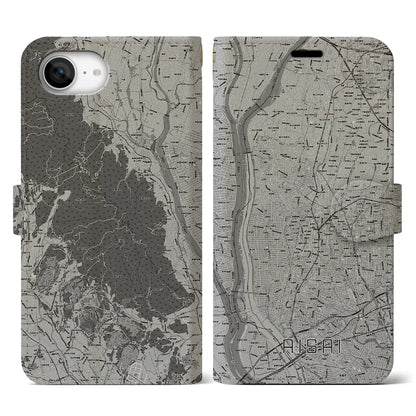 【愛西（愛知県）】地図柄iPhoneケース（手帳タイプ）