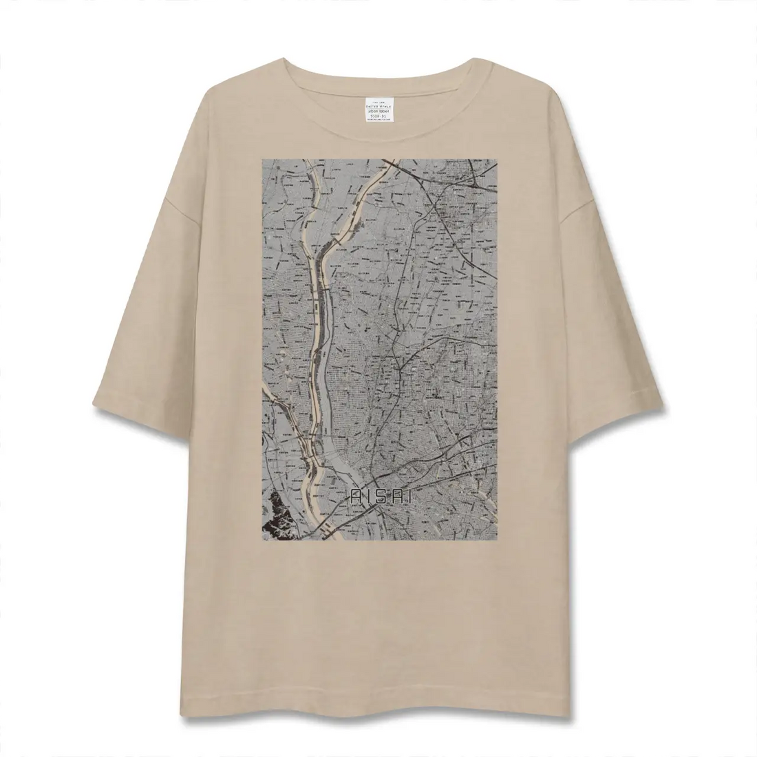 【愛西（愛知県）】地図柄ビッグシルエットTシャツ