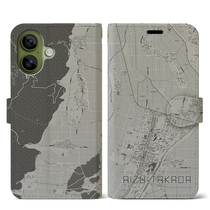 【会津高田（福島県）】地図柄iPhoneケース（手帳タイプ）