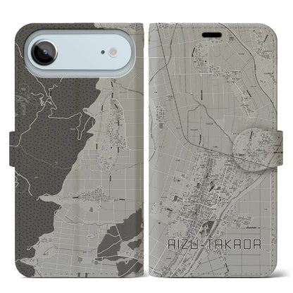 【会津高田（福島県）】地図柄iPhoneケース（手帳タイプ）