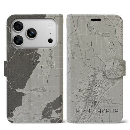 【会津高田（福島県）】地図柄iPhoneケース（手帳タイプ）