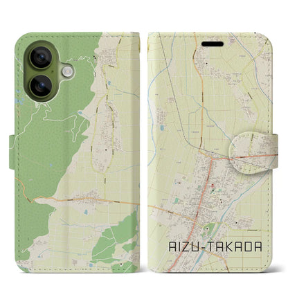 【会津高田（福島県）】地図柄iPhoneケース（手帳タイプ）