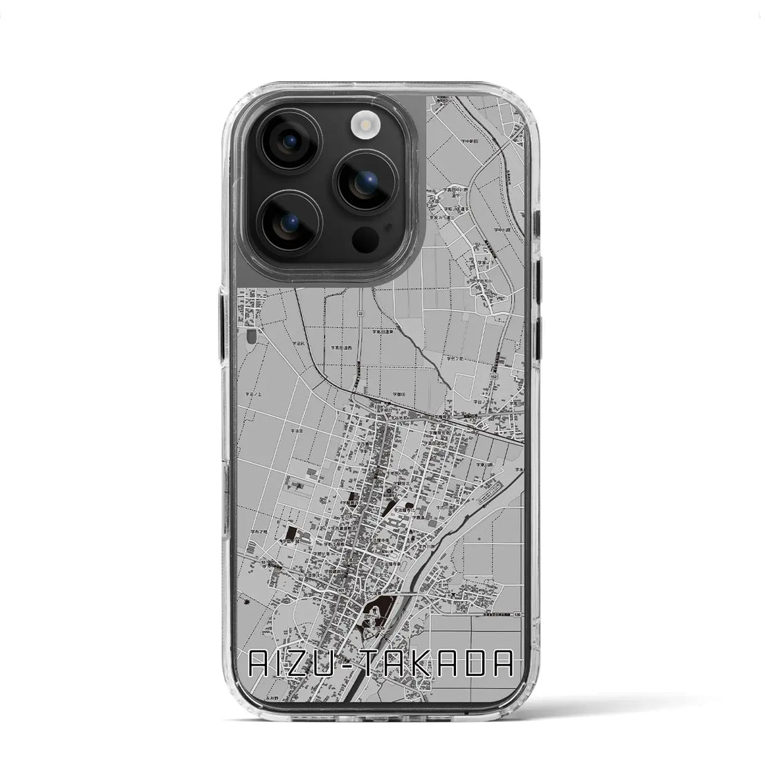 【会津高田（福島県）】地図柄iPhoneケース（MagSafeタイプ）