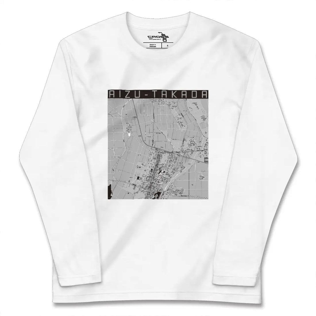 【会津高田（福島県）】地図柄ロングスリーブTシャツ