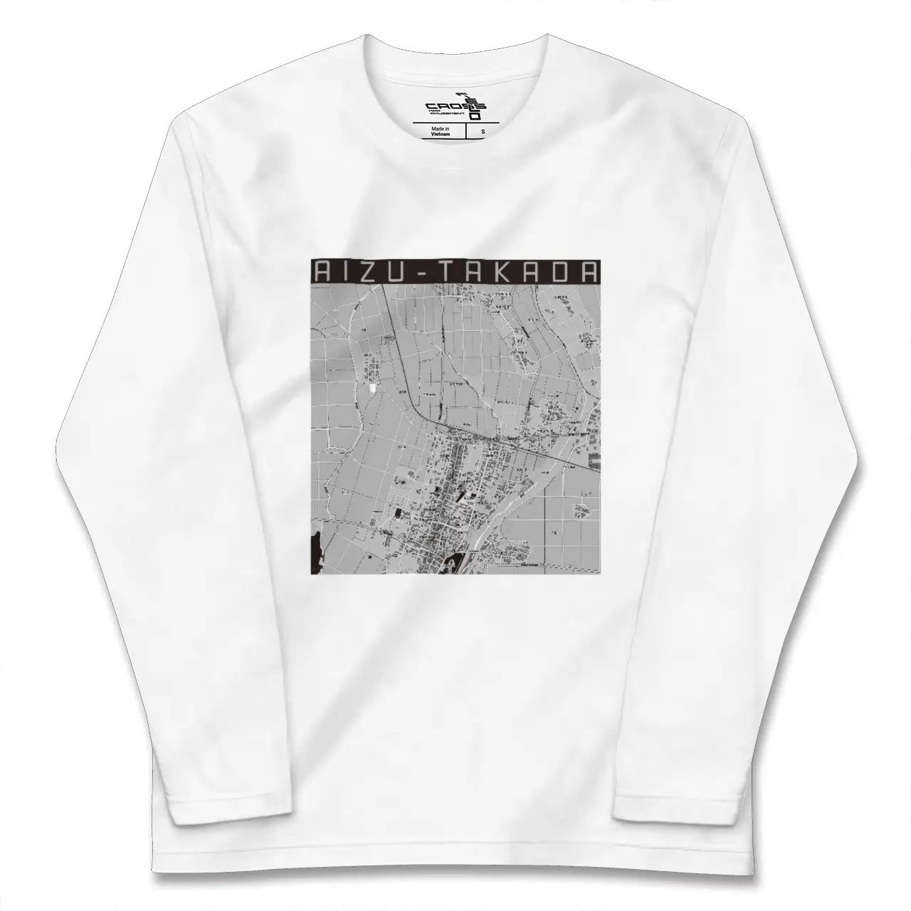 【会津高田（福島県）】地図柄ロングスリーブTシャツ