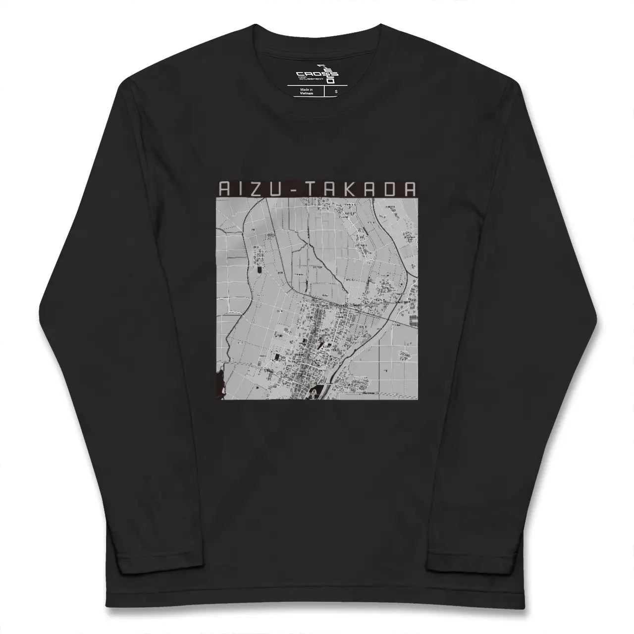 【会津高田（福島県）】地図柄ロングスリーブTシャツ