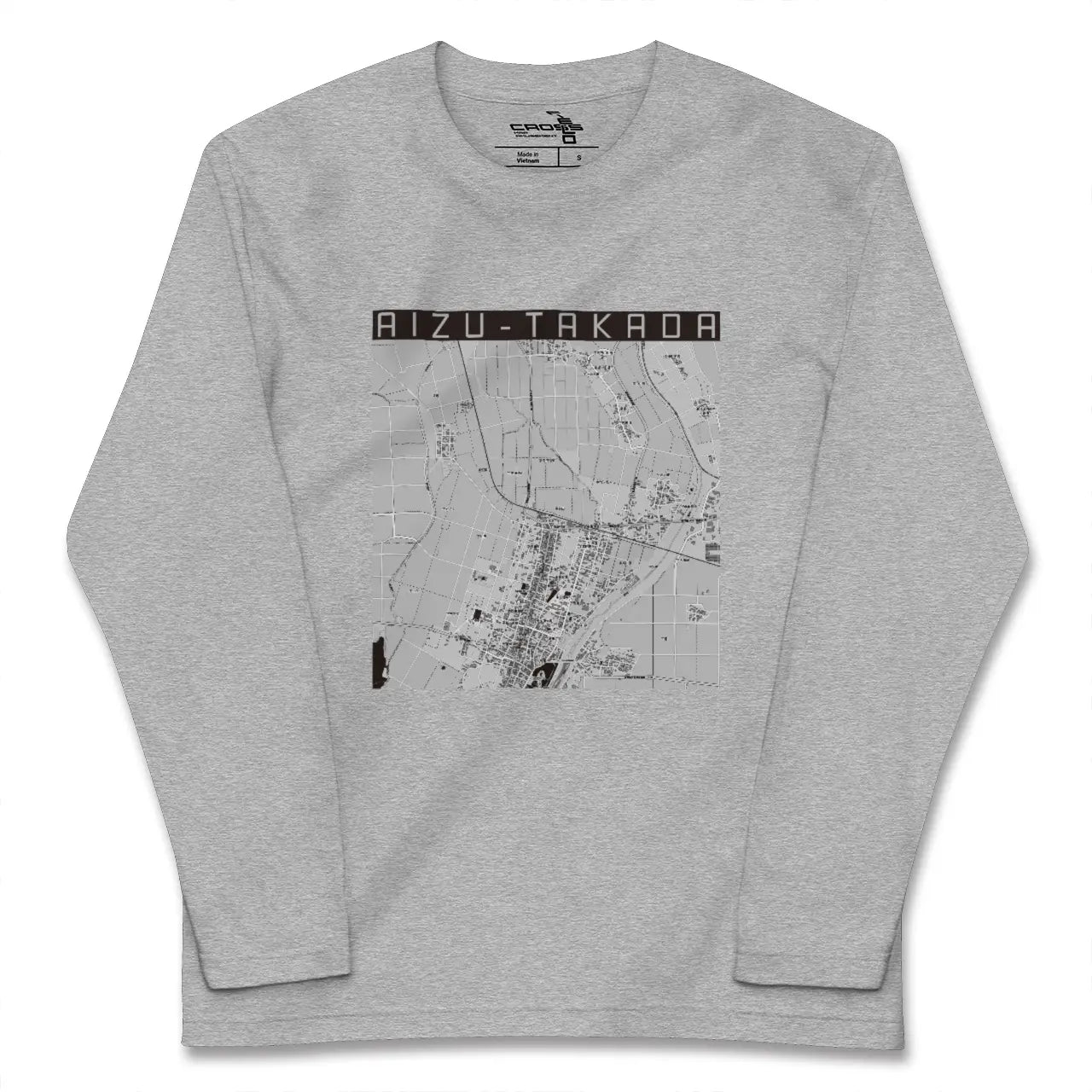 【会津高田（福島県）】地図柄ロングスリーブTシャツ