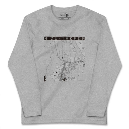 【会津高田（福島県）】地図柄ロングスリーブTシャツ