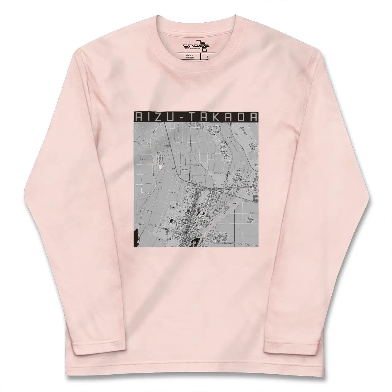 【会津高田（福島県）】地図柄ロングスリーブTシャツ