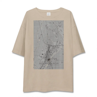 【会津高田（福島県）】地図柄ビッグシルエットTシャツ
