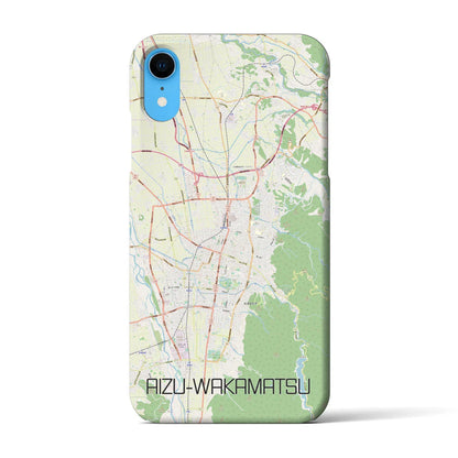 【会津若松（福島県）】地図柄iPhoneケース（バックカバータイプ）