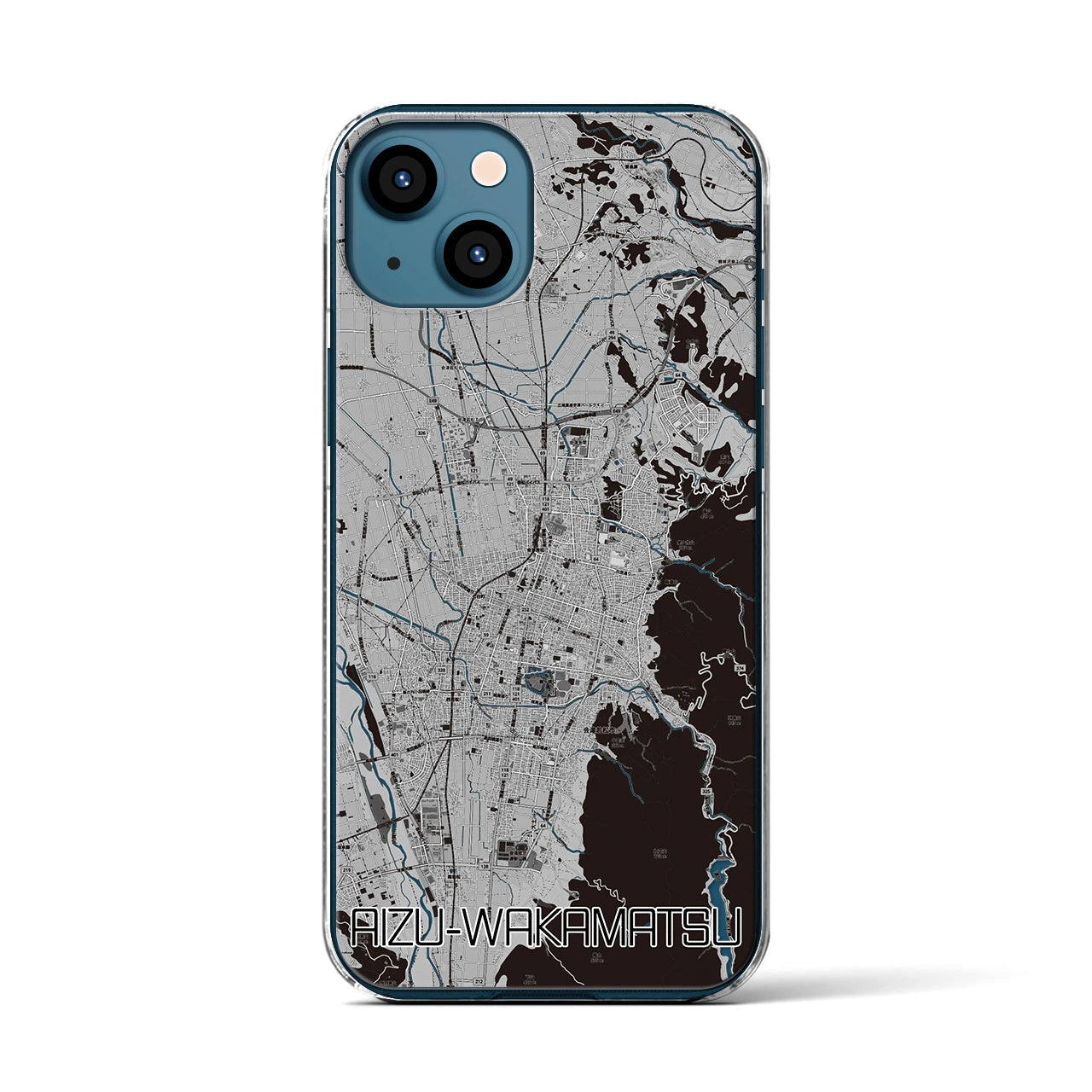 【会津若松（福島県）】地図柄iPhoneケース（クリアタイプ）