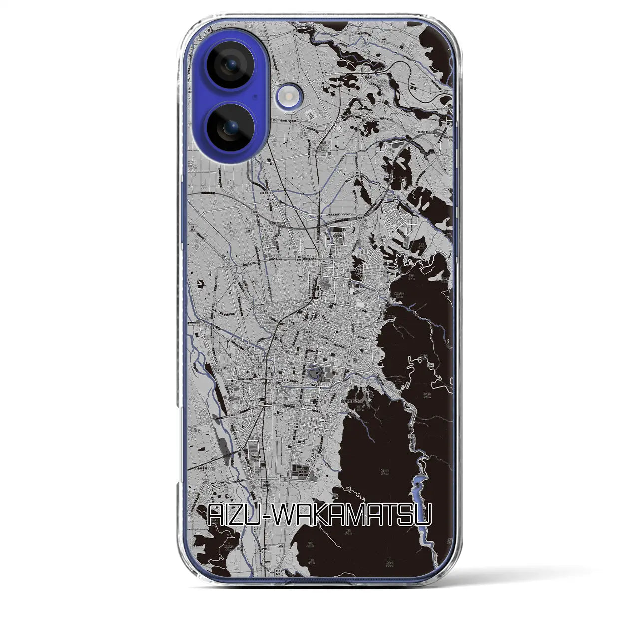 【会津若松（福島県）】地図柄iPhoneケース（クリアタイプ）