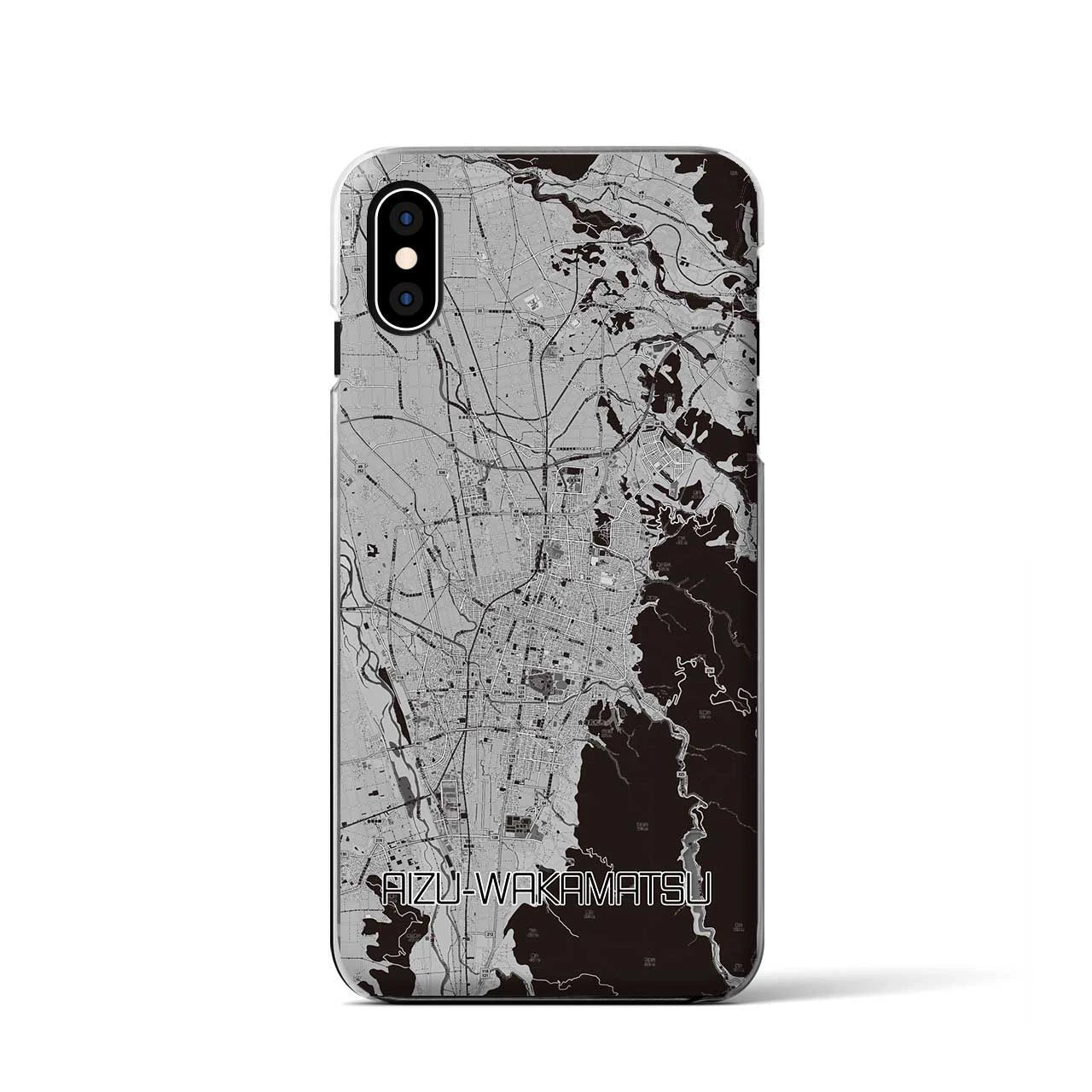 【会津若松（福島県）】地図柄iPhoneケース（クリアタイプ）