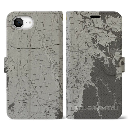 【会津若松（福島県）】地図柄iPhoneケース（手帳タイプ）