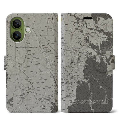 【会津若松（福島県）】地図柄iPhoneケース（手帳タイプ）