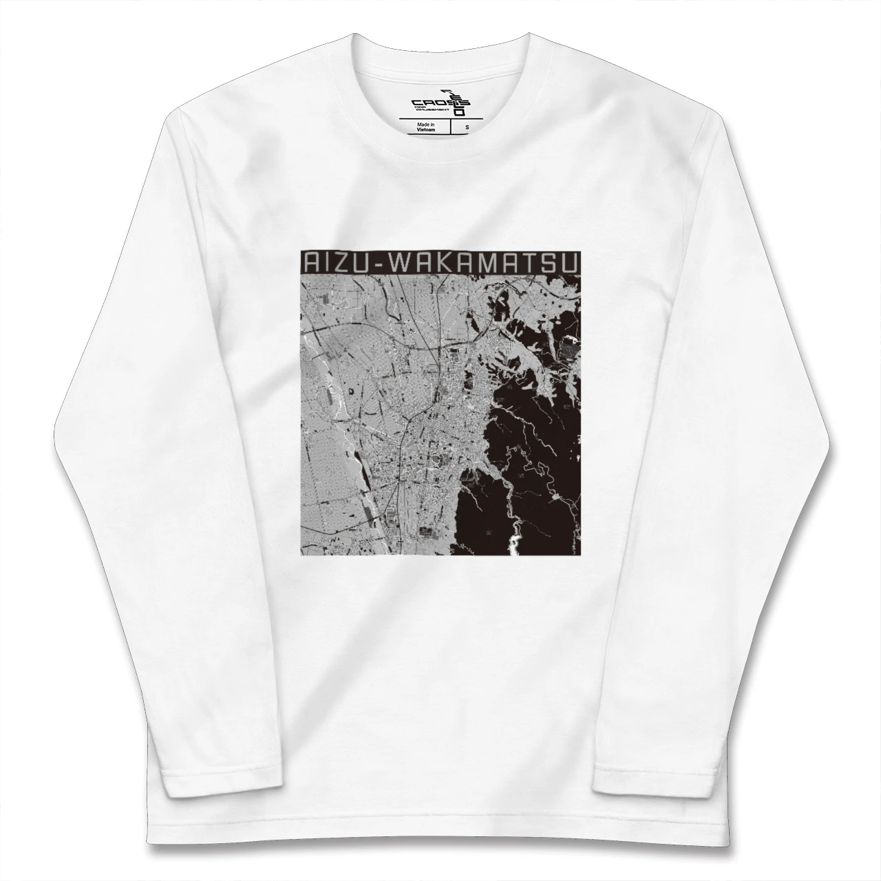 【会津若松（福島県）】地図柄ロングスリーブTシャツ