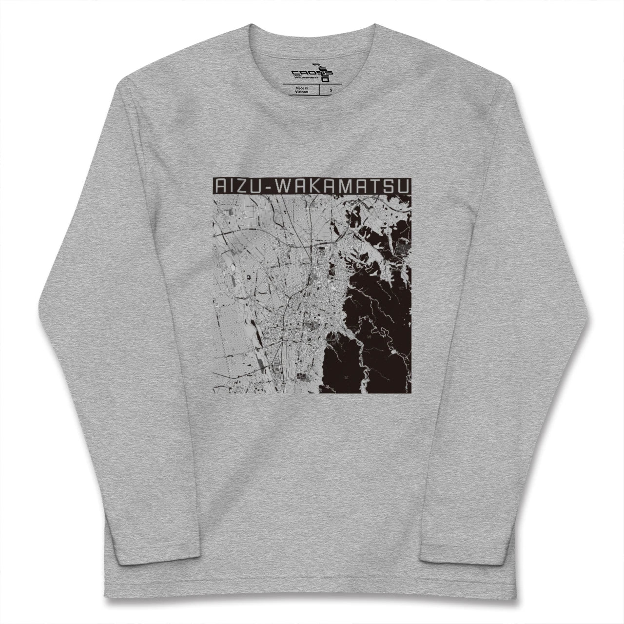 【会津若松（福島県）】地図柄ロングスリーブTシャツ