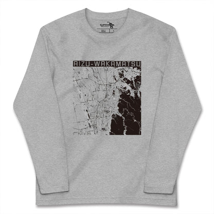【会津若松（福島県）】地図柄ロングスリーブTシャツ