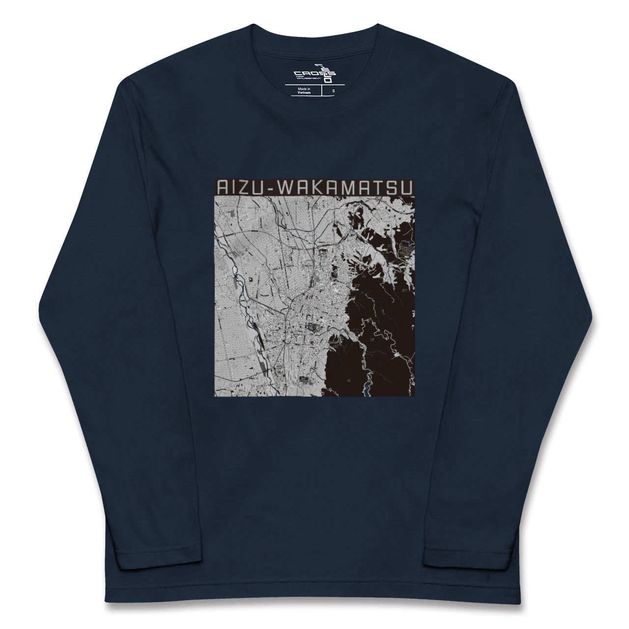 【会津若松（福島県）】地図柄ロングスリーブTシャツ