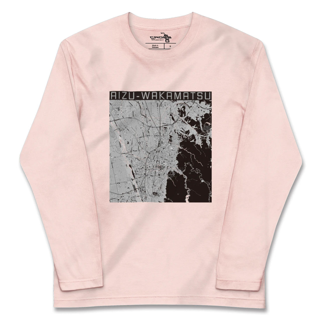 【会津若松（福島県）】地図柄ロングスリーブTシャツ