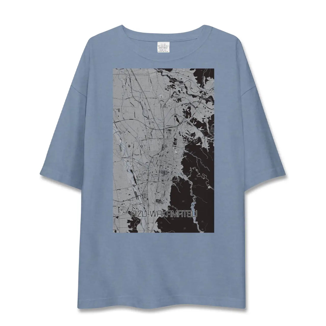 【会津若松（福島県）】地図柄ビッグシルエットTシャツ