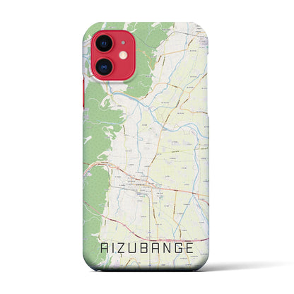 【会津坂下（福島県）】地図柄iPhoneケース（バックカバータイプ）