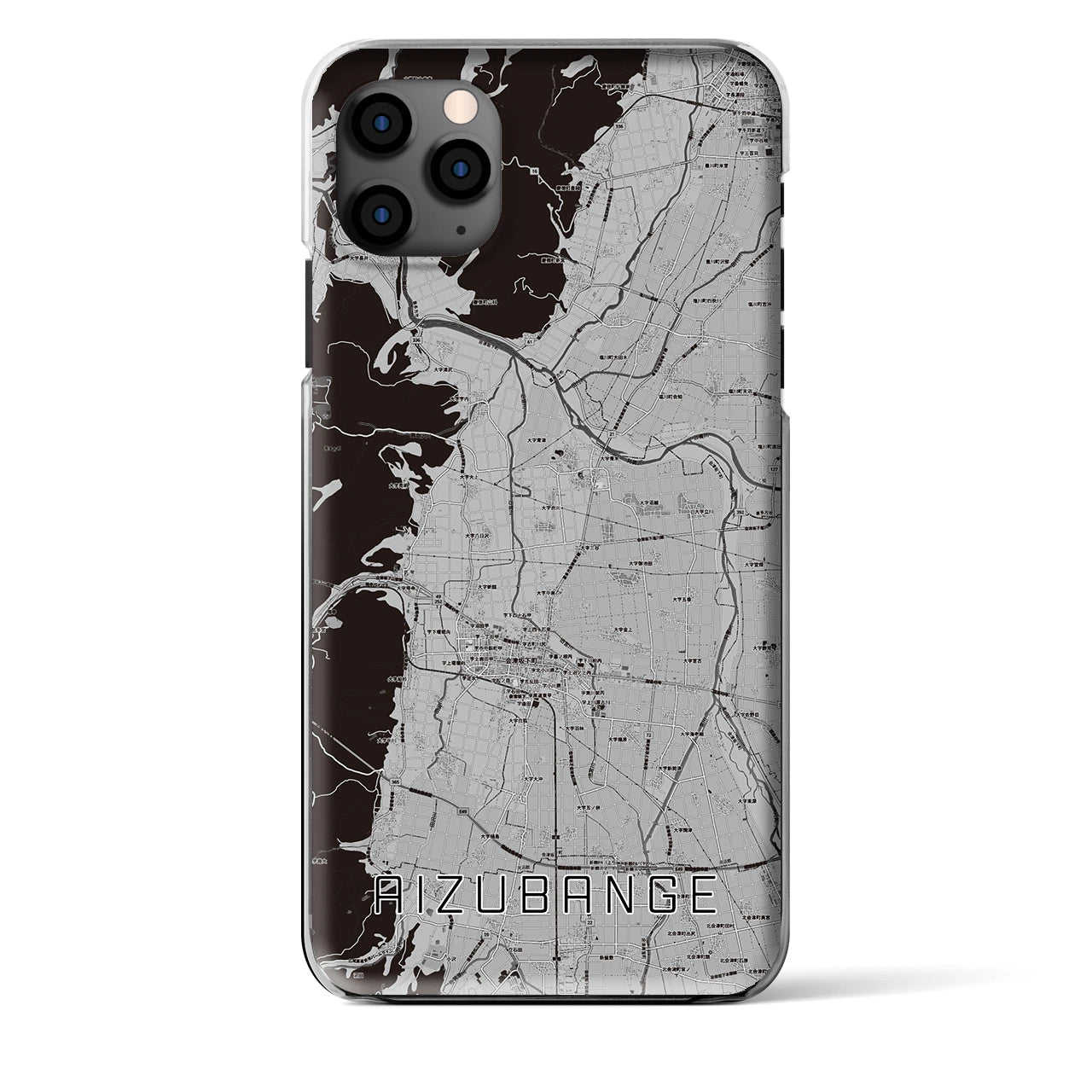 【会津坂下（福島県）】地図柄iPhoneケース（クリアタイプ）