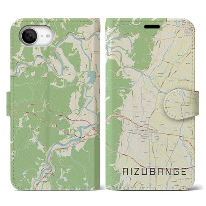 【会津坂下（福島県）】地図柄iPhoneケース（手帳タイプ）