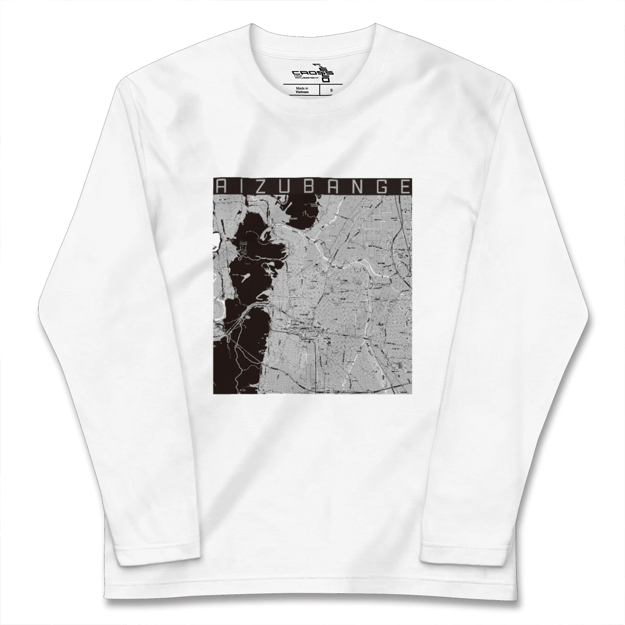 【会津坂下（福島県）】地図柄ロングスリーブTシャツ