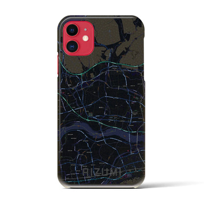 【藍住（徳島県）】地図柄iPhoneケース（バックカバータイプ）