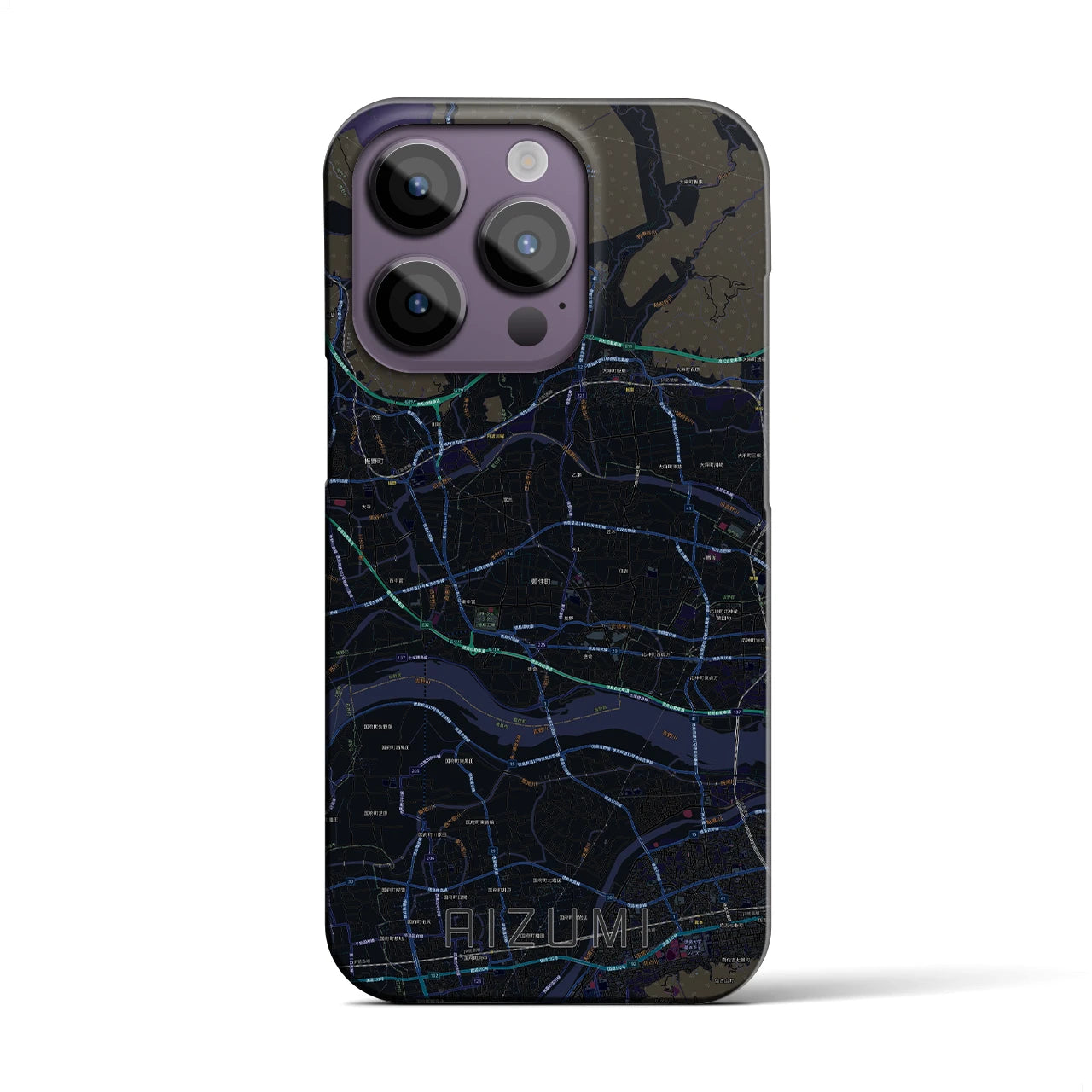 【藍住（徳島県）】地図柄iPhoneケース（バックカバータイプ）