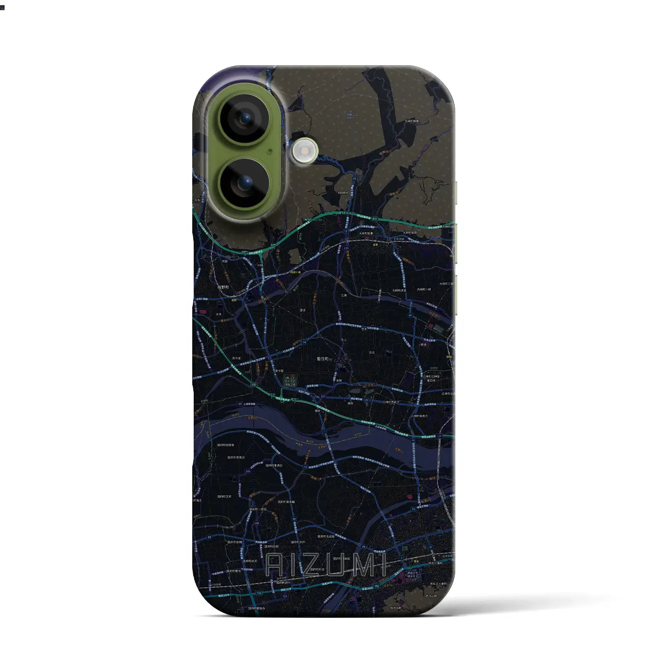 【藍住（徳島県）】地図柄iPhoneケース（バックカバータイプ）