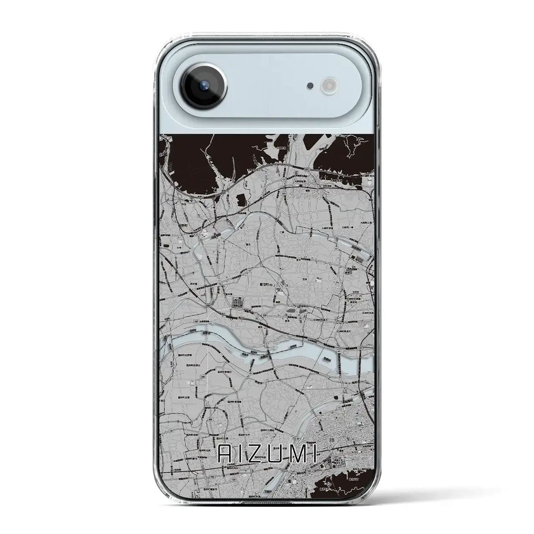 【藍住（徳島県）】地図柄iPhoneケース（クリアタイプ）