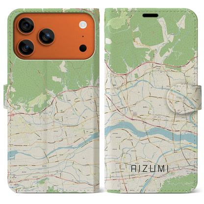 【藍住（徳島県）】地図柄iPhoneケース（手帳タイプ）