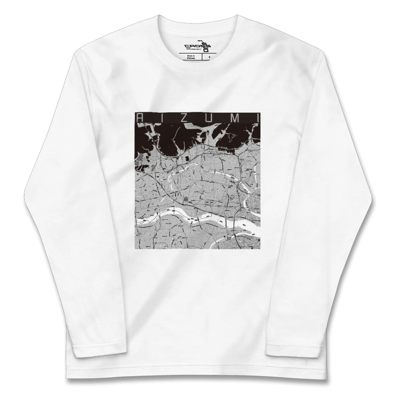 【藍住（徳島県）】地図柄ロングスリーブTシャツ