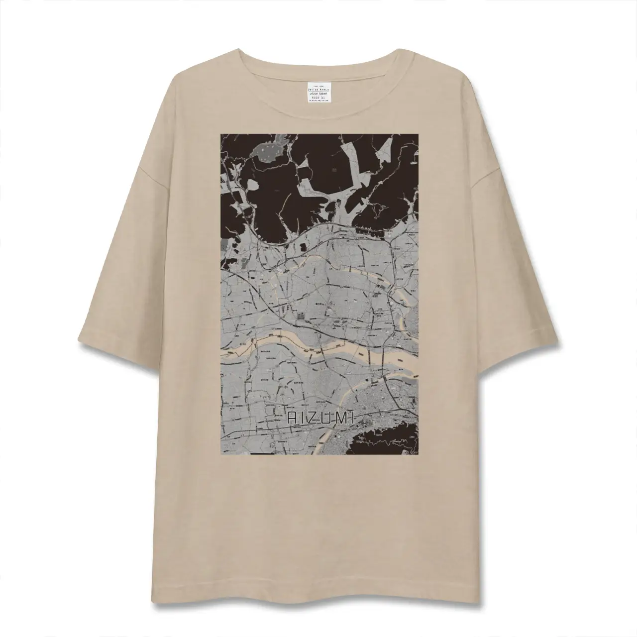 【藍住（徳島県）】地図柄ビッグシルエットTシャツ