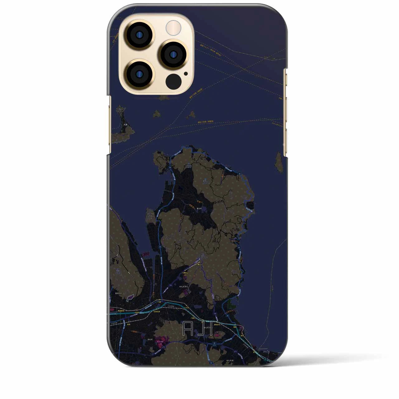 【庵治（香川県）】地図柄iPhoneケース（バックカバータイプ）