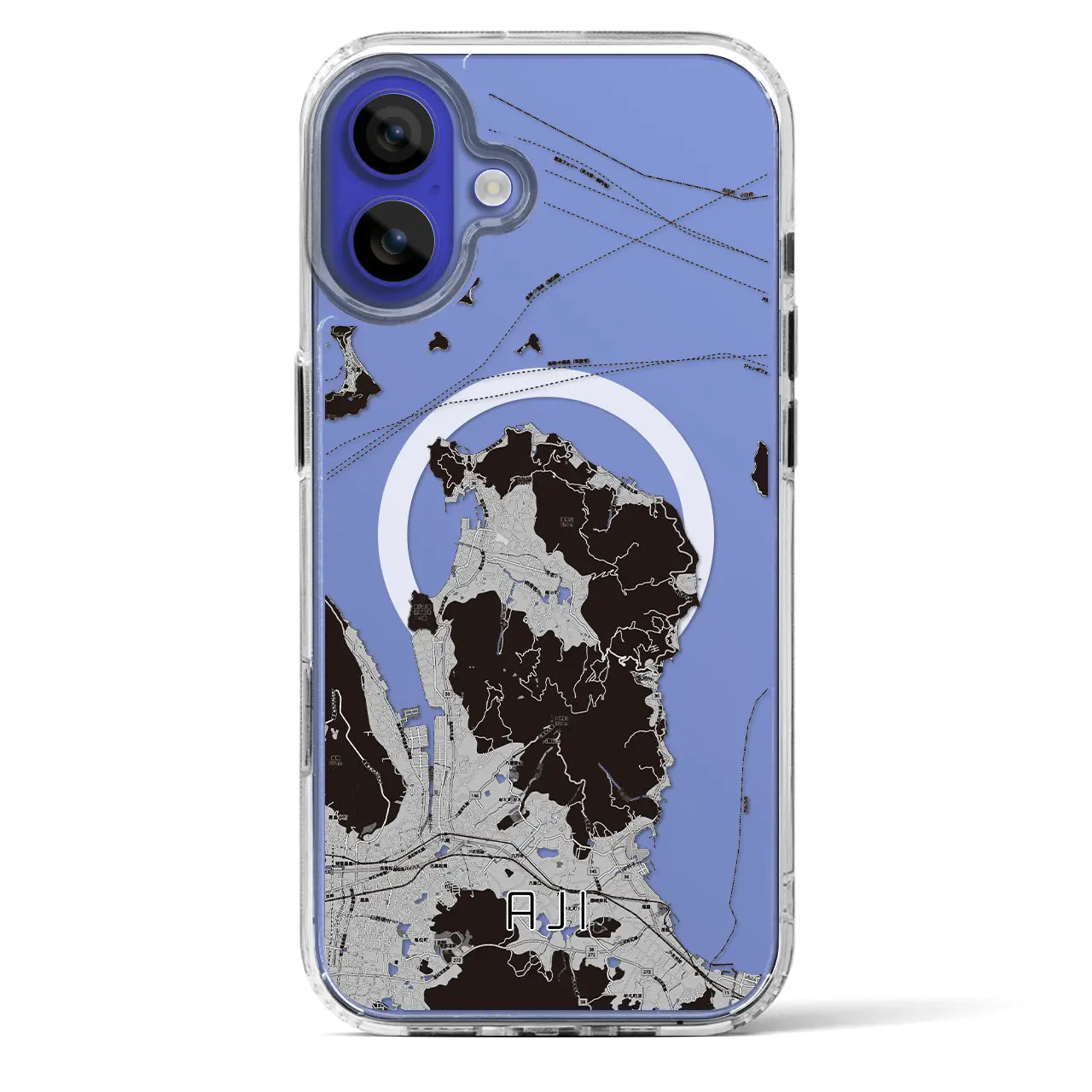 【庵治（香川県）】地図柄iPhoneケース（MagSafeタイプ）