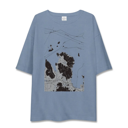 【庵治（香川県）】地図柄ビッグシルエットTシャツ